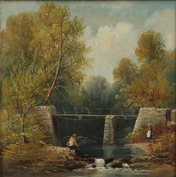 OKÄND KONSTNÄR, ett par. England, bär sign, 1800-talets slut.