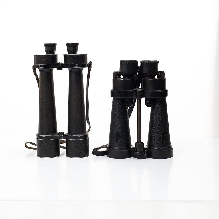 Marinkikare, 2 st, Zeiss Jen Delfort 18x50 och Barr & Stroud 7 x.