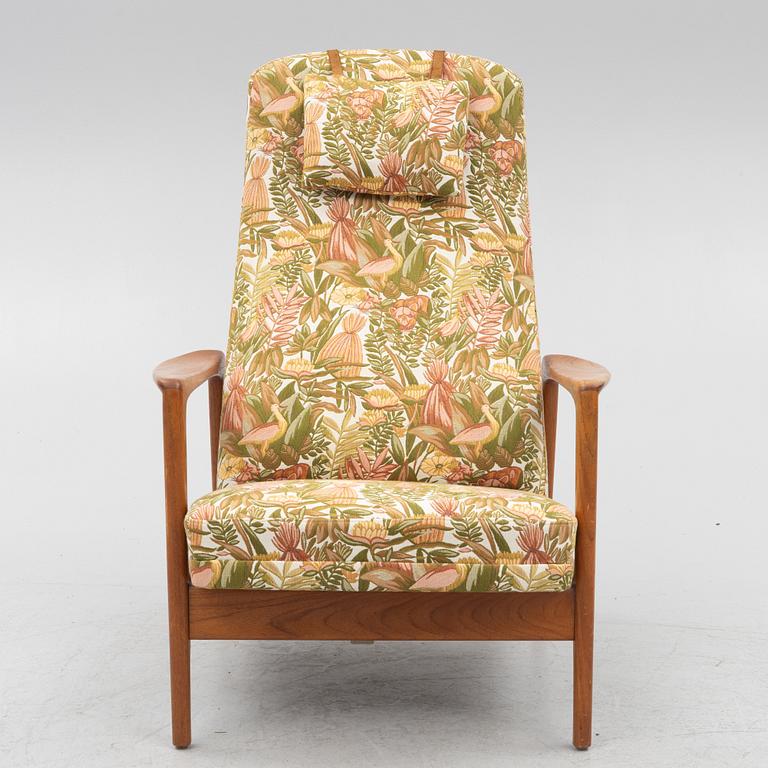 Folke Ohlsson, an armchair with ottoman "Duxiesta", Bra Bohag, Ljungs Industrier, Malmö 1960s.