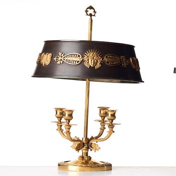 An Empire-style 19th century LAMPE À BOUILLOTTE.