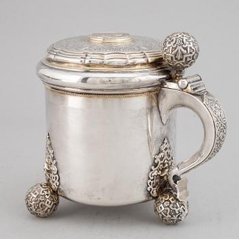 A silver tankard, Gustaf Möllenborg, Stockholm 1892.