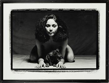 Martin Hugo Maximillian Schrieber, "Madonna and Hugo, my cat... playning Spinx..." 1979.