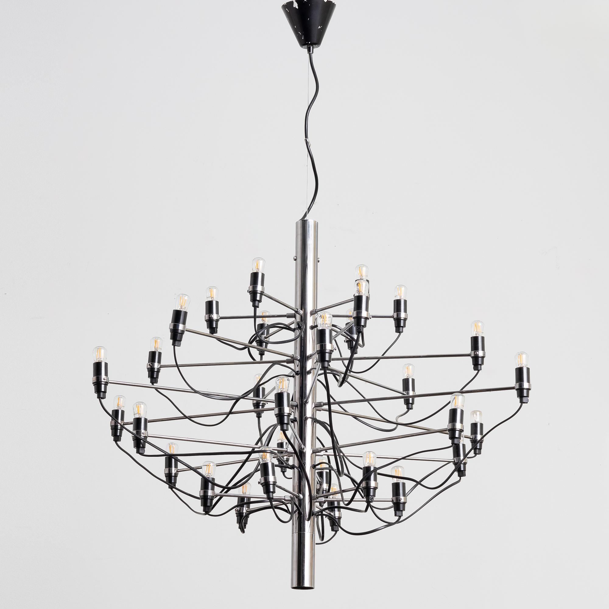 Gino Sarfatti, chandelier, model 2097/30, Flos, Italy.