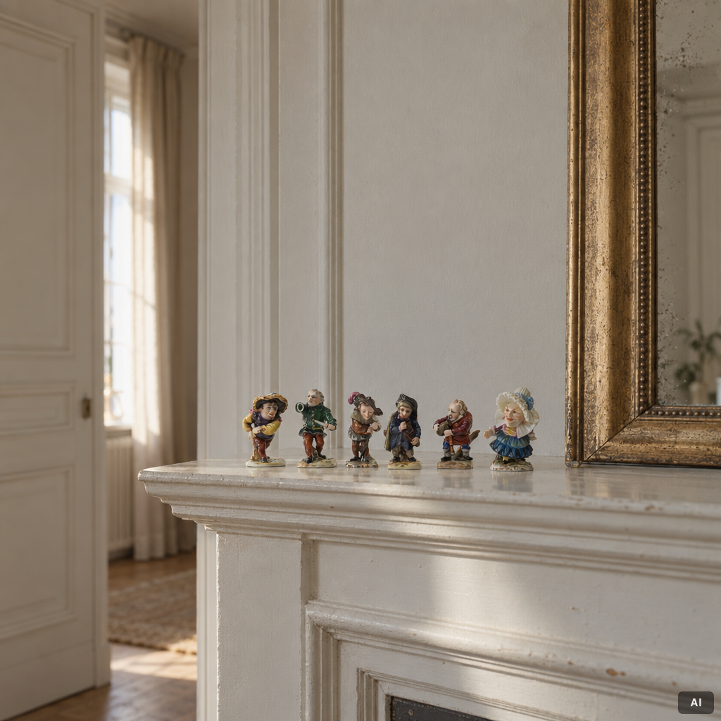 Figurines, 6, porcelain, Naples.
