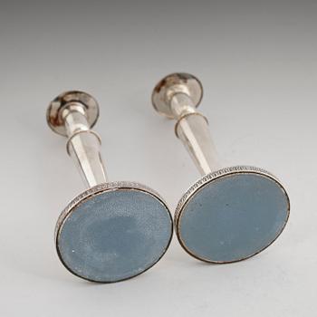 LJUSSTAKAR, 1 par, silver, 1969.