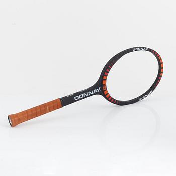 Three tennis rackets, Donnay Borg Pro. Specially made for Björn Borg, Lennar Bergelin, Mariana Simionescu.