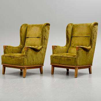 FÅTÖLJER, ett par, 1900-talets mitt.