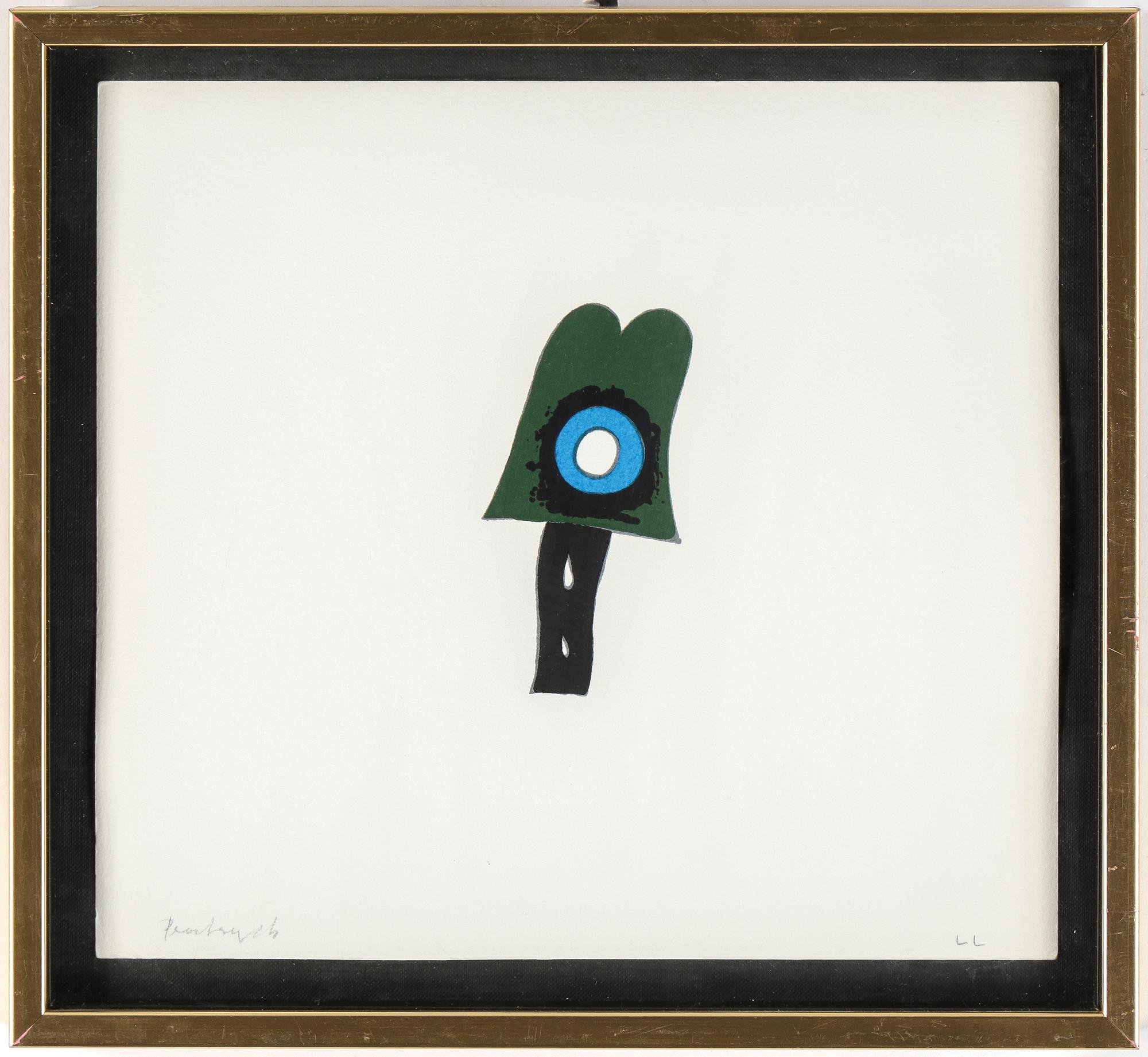 LAGE LINDELL, färglitografi, 4 st, signerade.