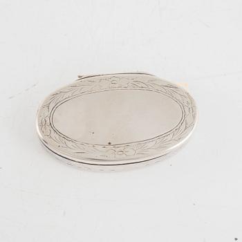 A Swedish silver snuff box, mark of Martin Loëll, Falun (active 1779-1795).
