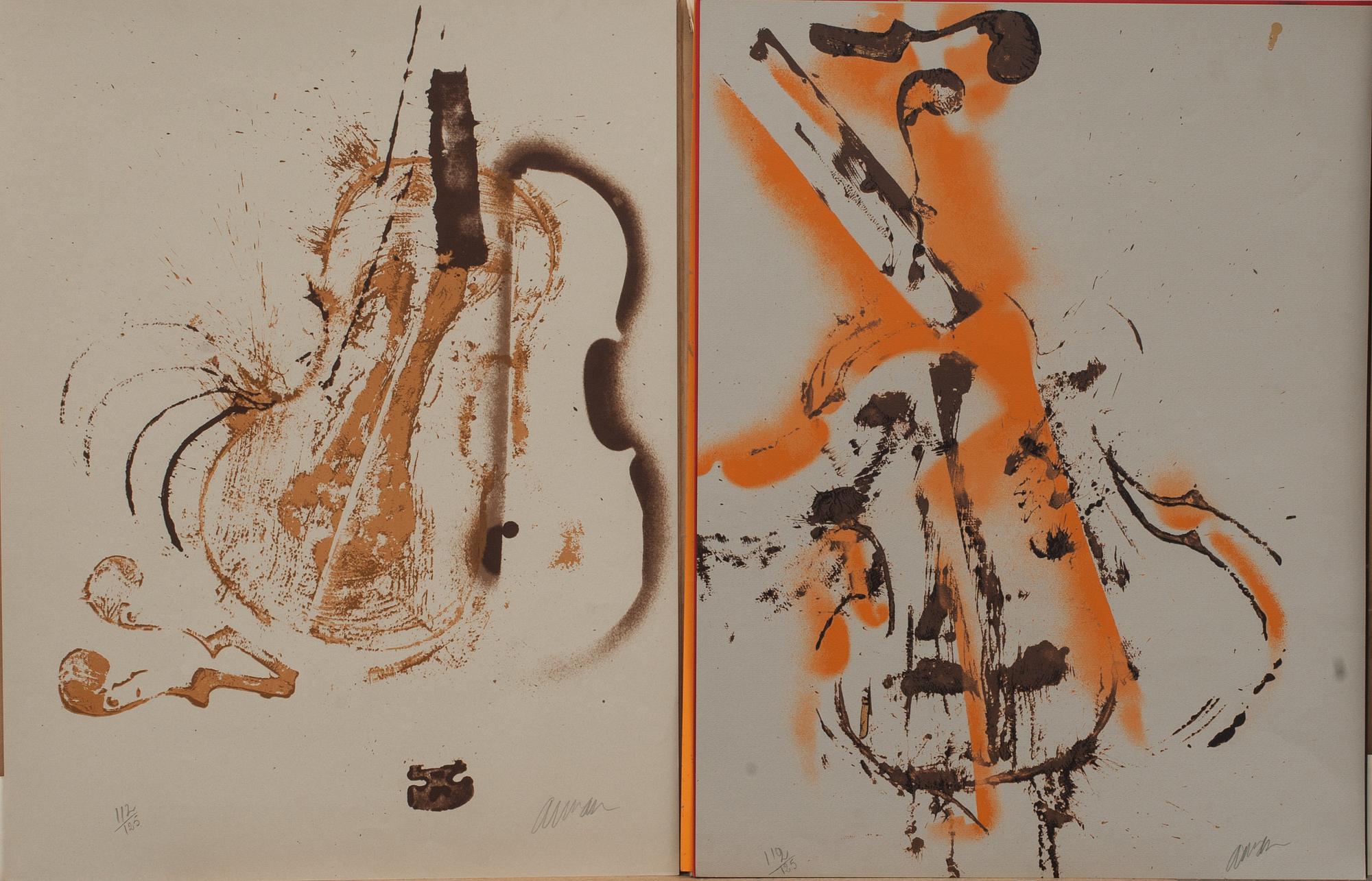 FERNANDEZ ARMAN, "Suite for violin", 6 färgserigrafier, signerade och numrerade 112/125.
