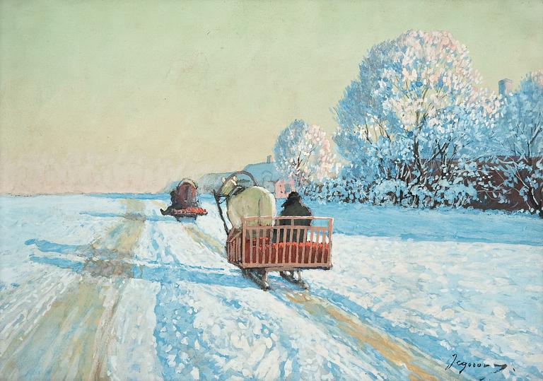 ANDREI AFANASEVICH JEGOROV, gouache, sign.