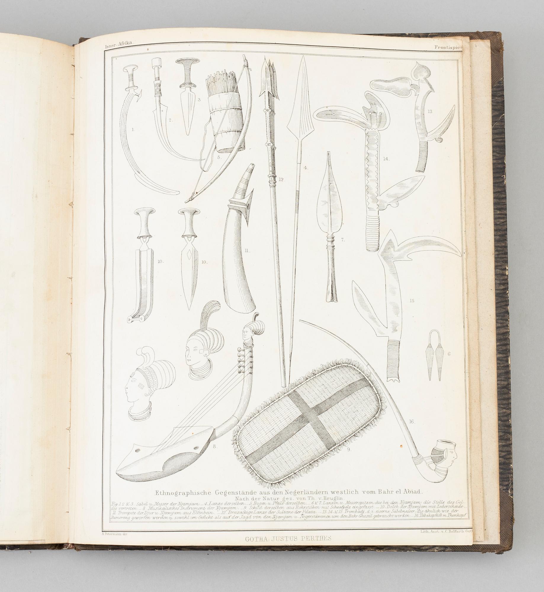 A BOOK, Africana, 1861, A. Petermann & B. Hassenstein.