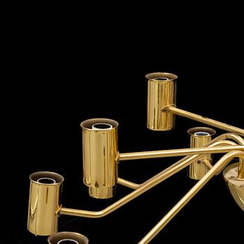 A brass ceiling light by Hans-Agne Jakobsson, T 372/15. Sticker.