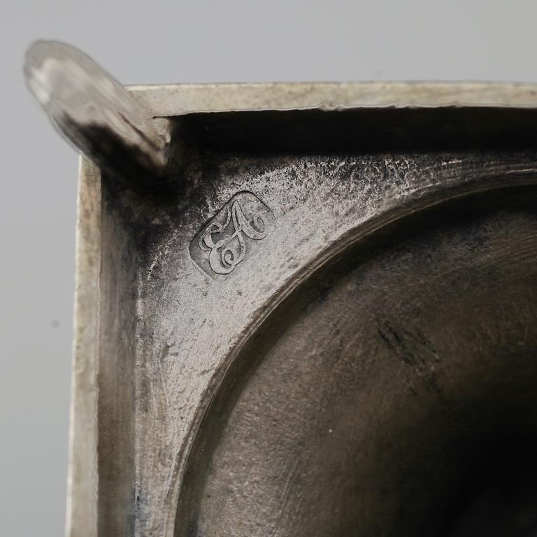 LJUSSTAKAR, 1 par, tenn, Eric Almqvist, Eskilstuna 1850-1854.