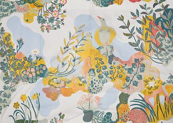 GARDINER, ett par, bomull, "Anakreon", Josef Frank, Svenskt Tenn, 1900-talets fjärde kvartal.