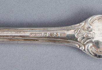 BESTICK, 21 delar, "Patricia", silver, MEMA, Lidköping 1900-talets andra hälft. Vikt inkl knivar 900 gram.