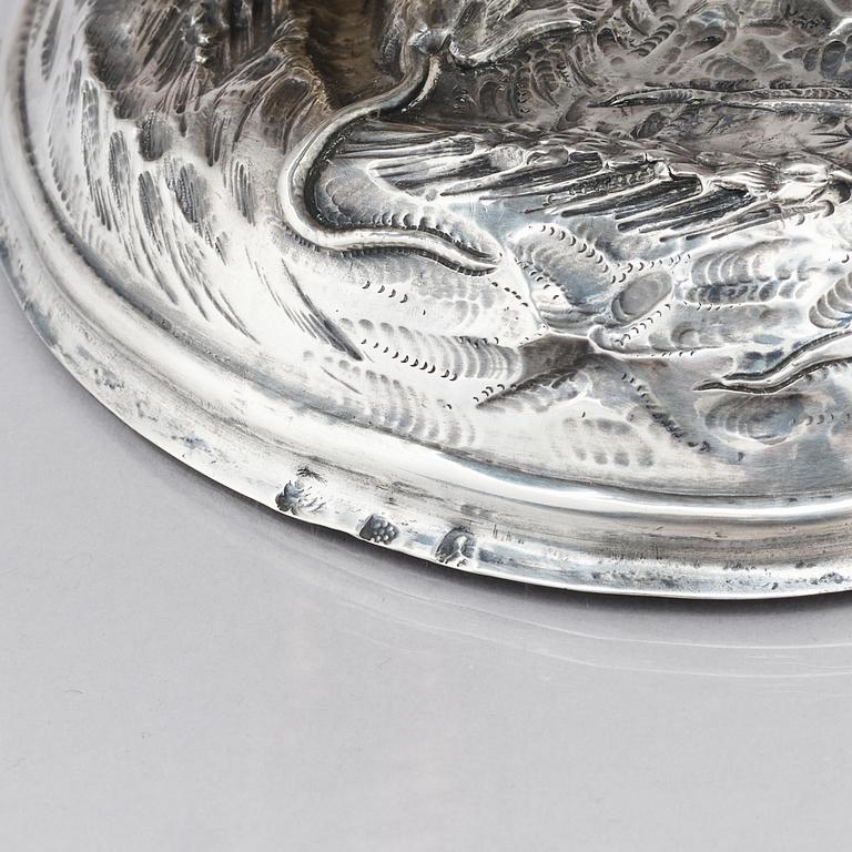 A silver table decoration, German pseudo-marks, 19th century.