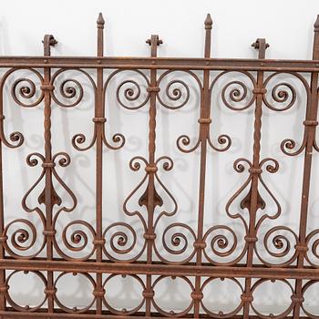 Fence sections 2 pcs and window grilles 2 pcs early 20th century.