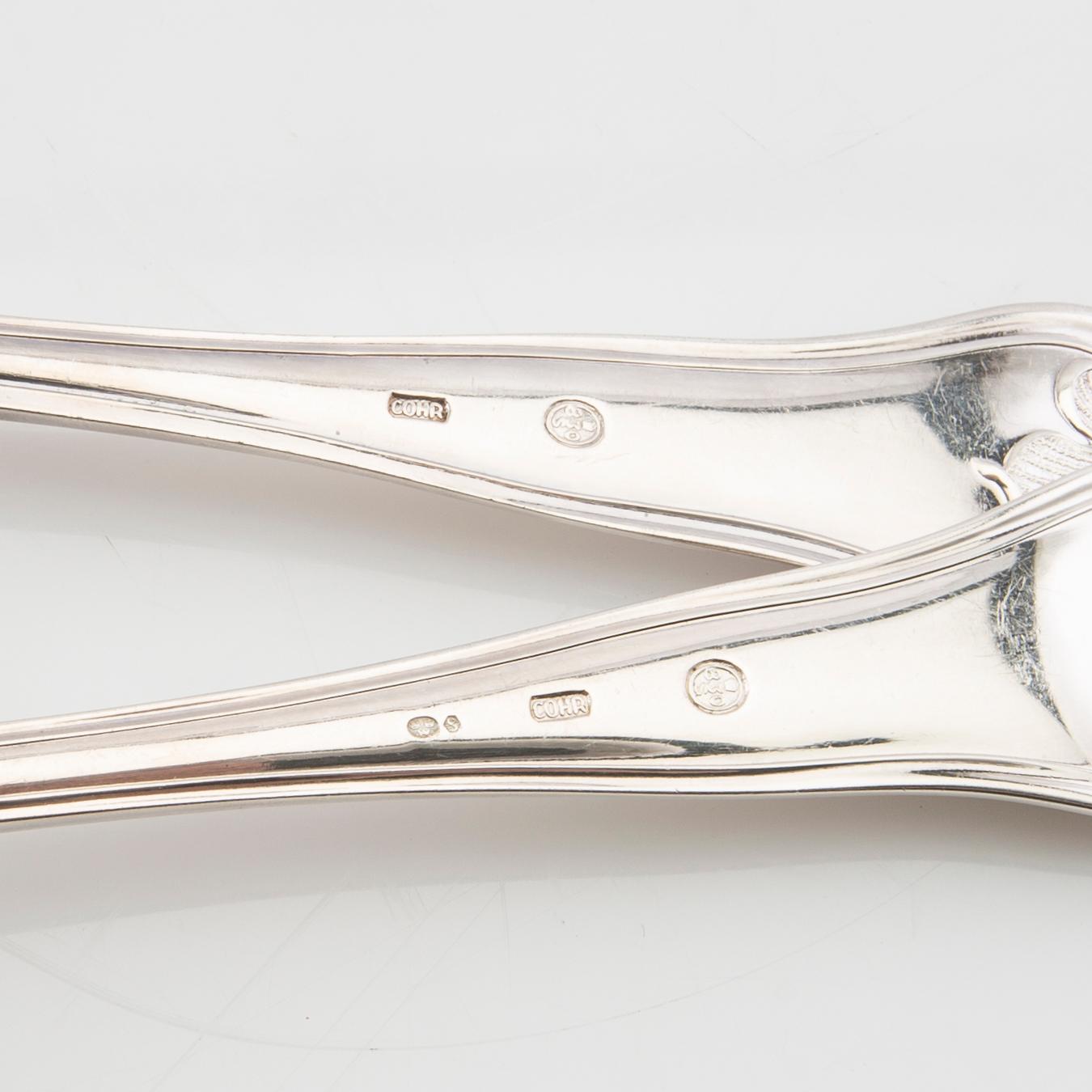 Cutlery 74 pcs "Kungsholm" silver, GAB Stockholm 1957-1966.