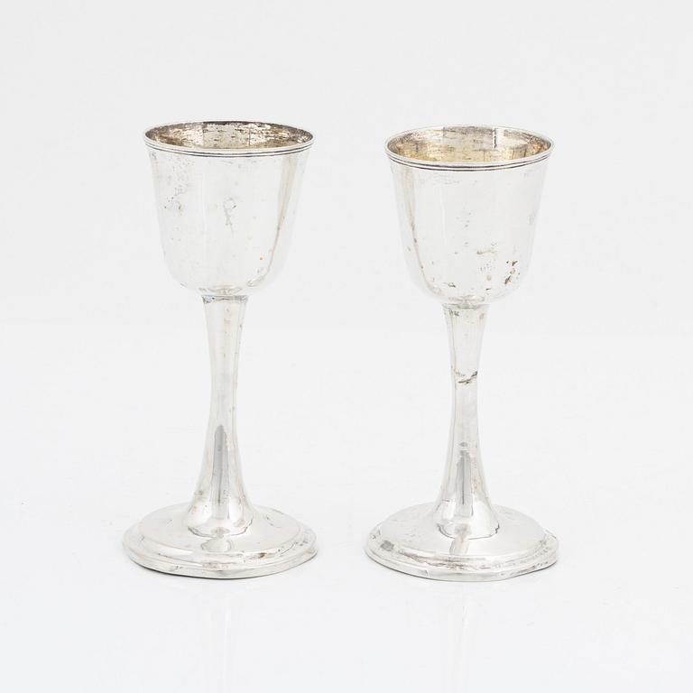 Two Swedish Silver Cups, mark of Olof Hellbom, Stockholm 1796.