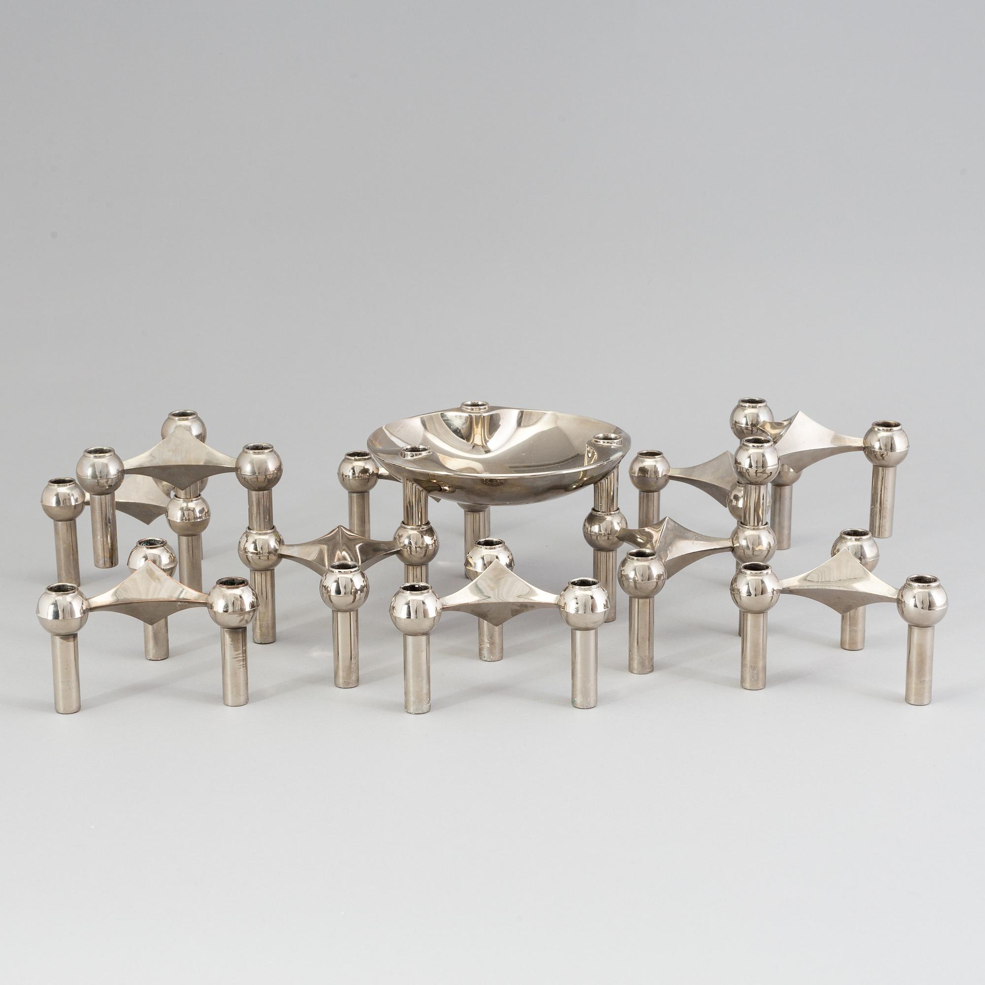 A module candle holder / sculpture by Ceasar Stoffi & Fritz Nagel, BMF, Germany.