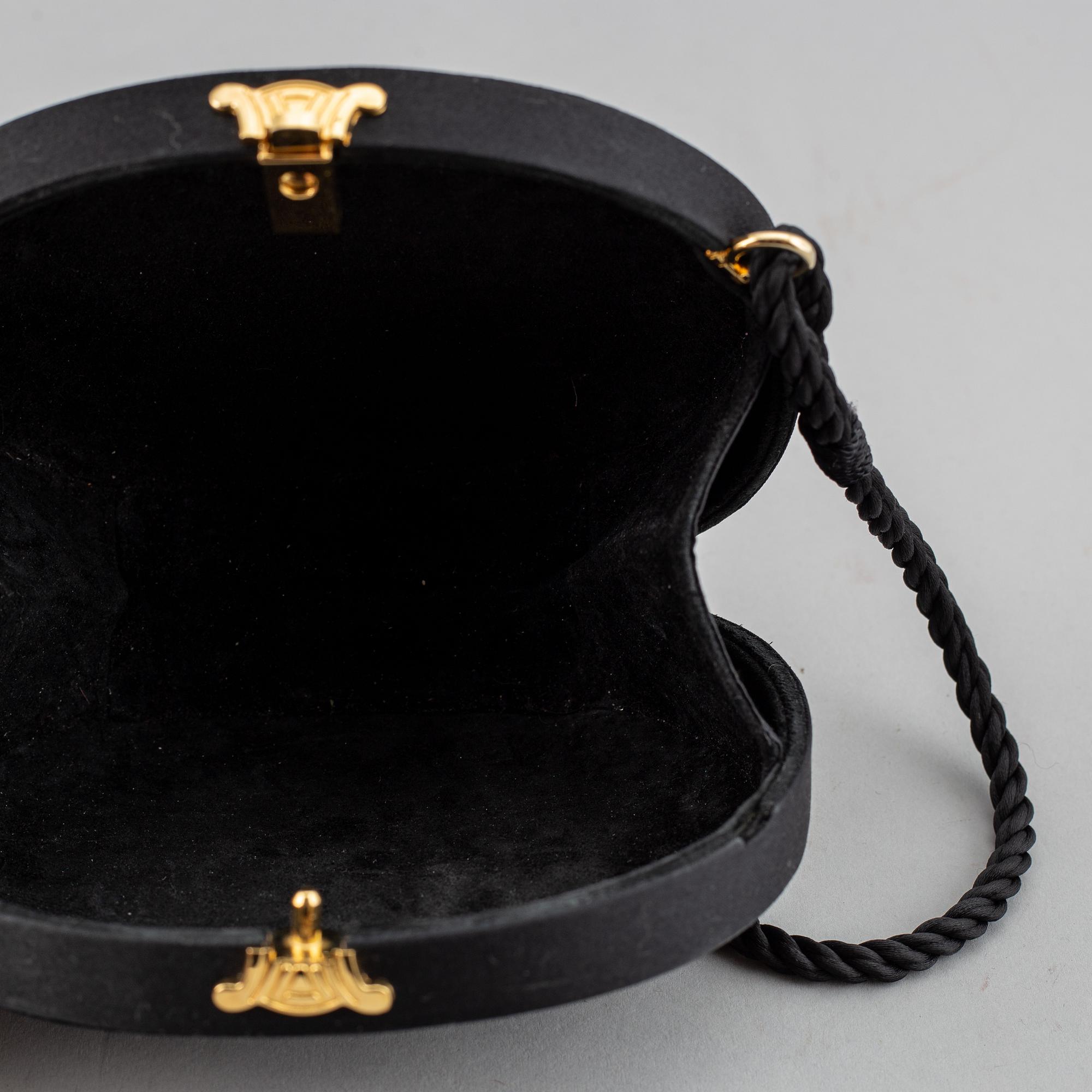 CELINE, a velvet evening clutch/shoulder bag.