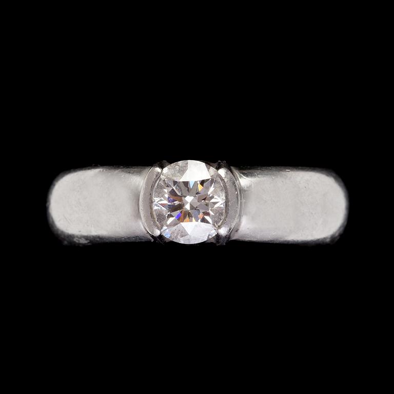 A Tiffany & Co brilliant cut diamond ring, 0.71 cts.