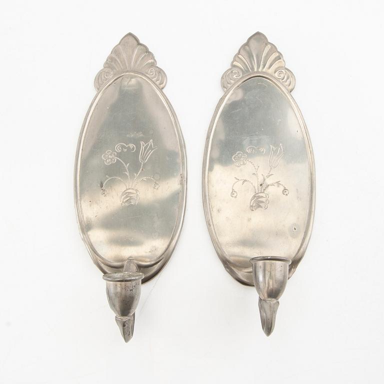 Mirror with wall lights, first half of the 20th century.