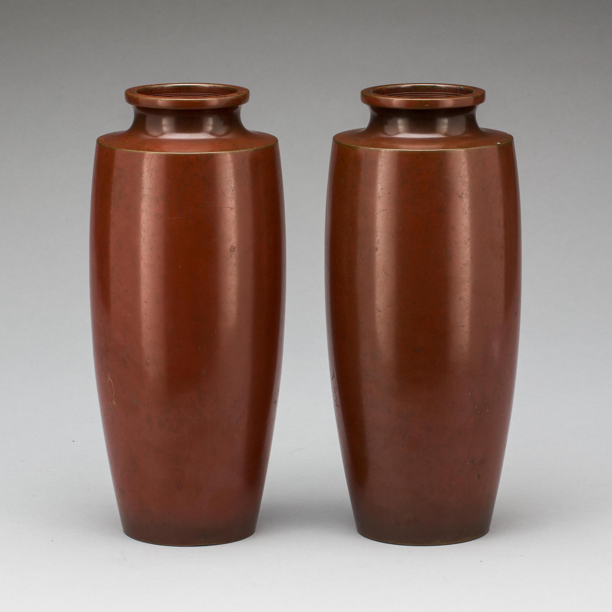VASER, ett par, Meji (1868-1912), Japan.