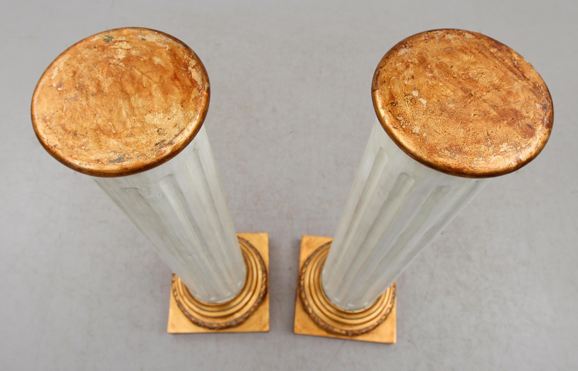 PIEDESTALER, 1 par, sent 1900-tal.