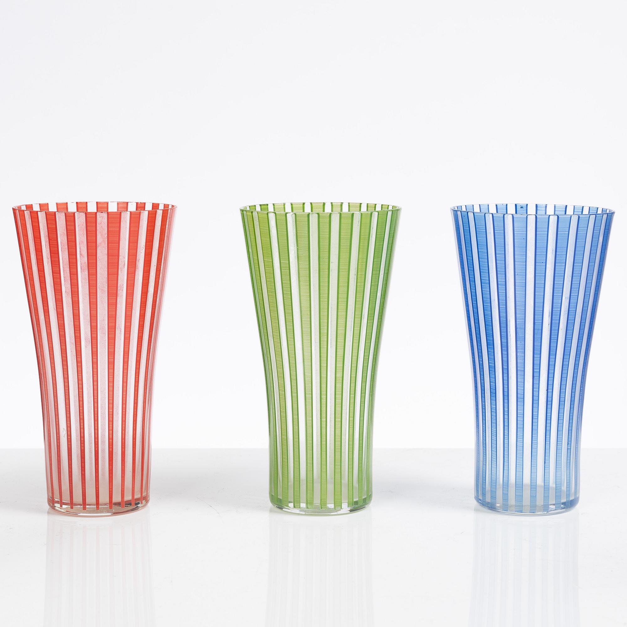 Bengt Orup, a 13-piece 'Strikt' glass service, Johansfors, mid-20th Century.