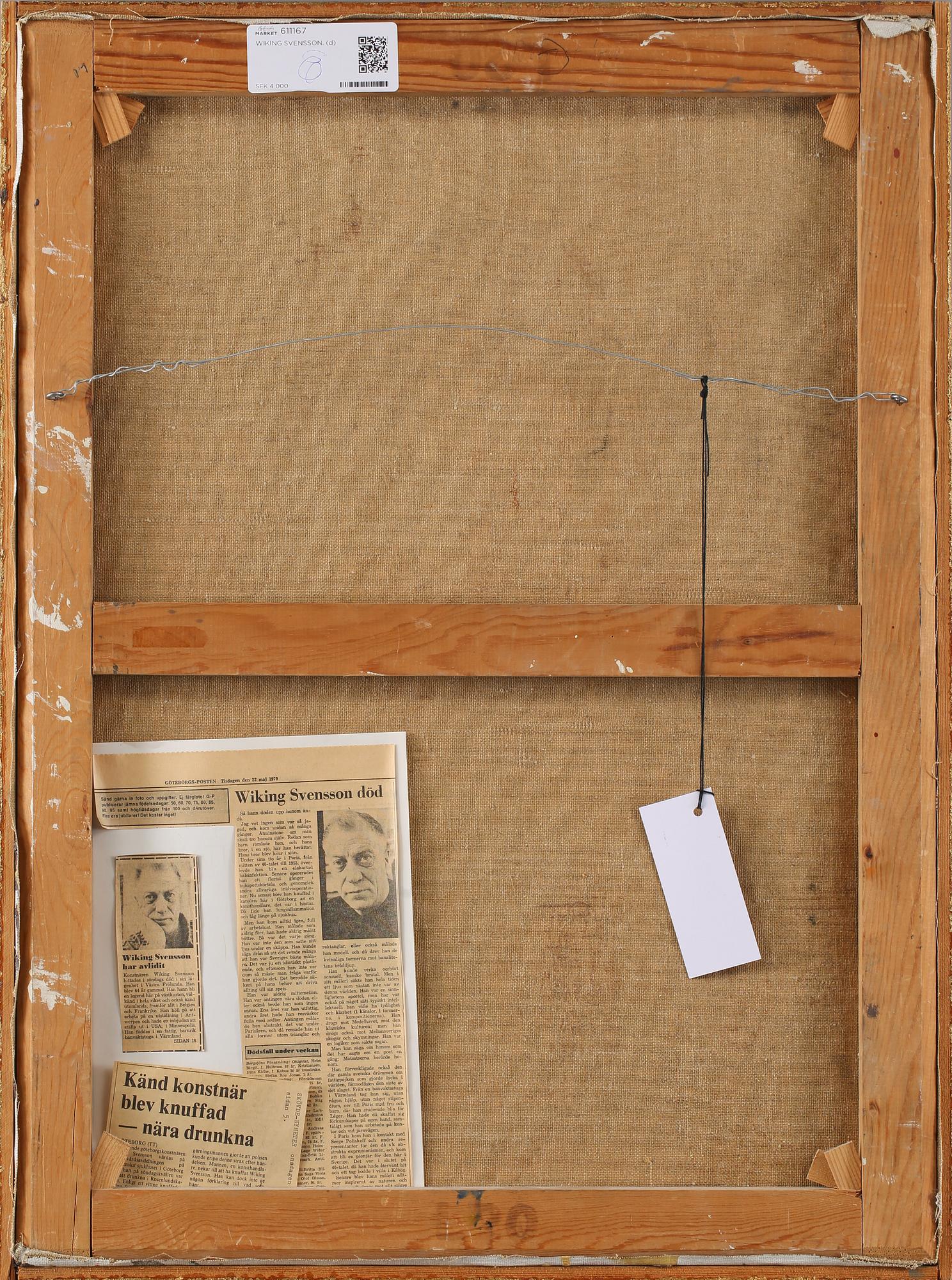 WIKING SVENSSON, olja på duk, signerad.