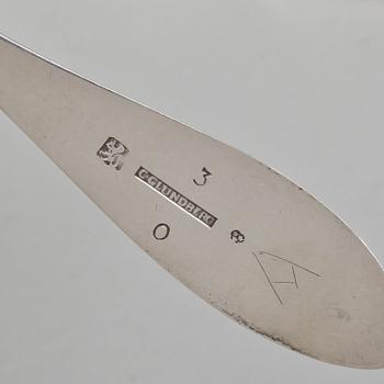 PARTI SILVER, 4 delar, bland annat Carl Gustaf Lundberg, Kalmar, 1820, vikt ca 220g.