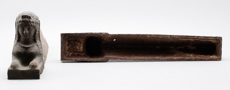 ELDHUNDAR, 1 par, gjutjärn, 1800-/1900-tal.