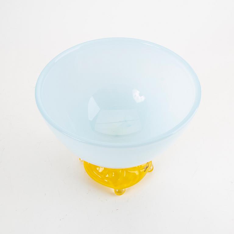 Susann Wallander, signed glass bowl.