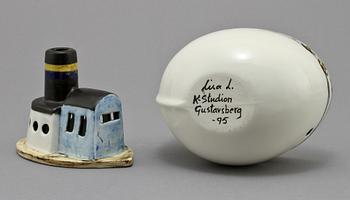 LJUSLYKTA, stengods, Lisa Larson, K-studion, Gustavsberg.