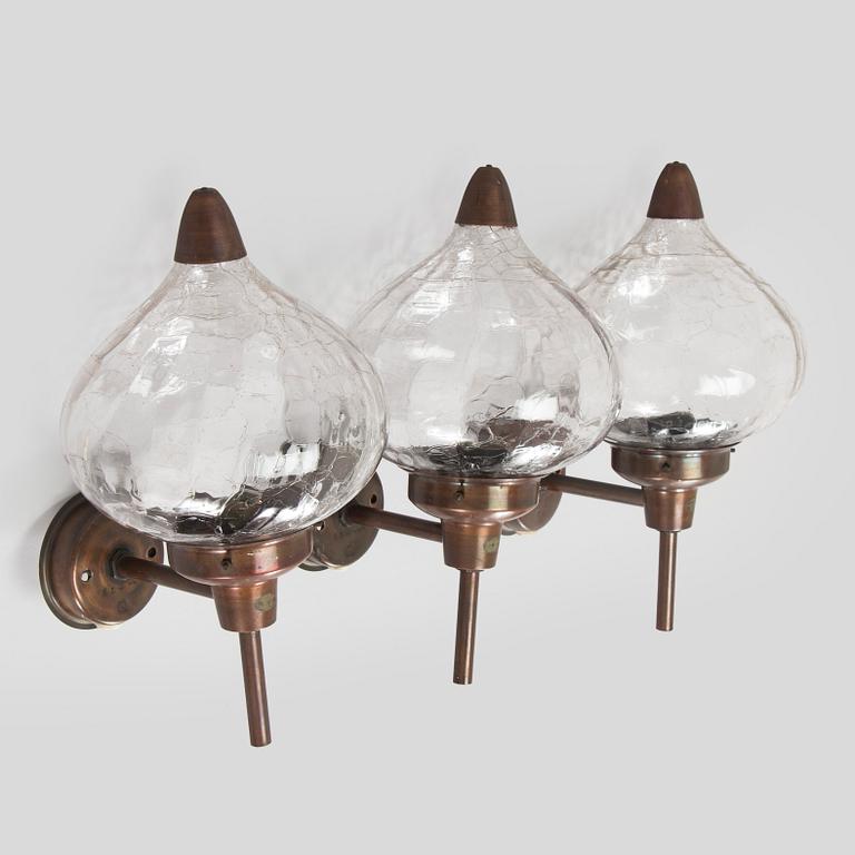 Seinä/ulkovalaisimia, 3 kpl, Westal Ab Ruotsi  1970-luku.