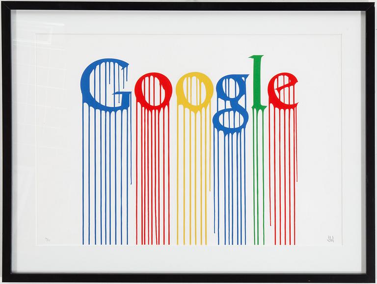 ZEVS, “Liquidated Google”, screen print in color, signed and numbered 74/75.