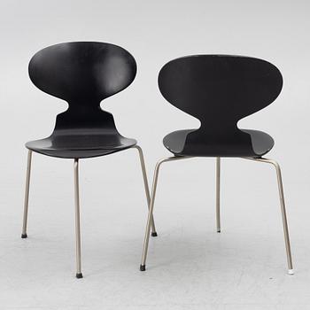 Arne Jacobsen, six 'Ant' chairs, Fritz Hansen, Denmark, 1950s/60s.