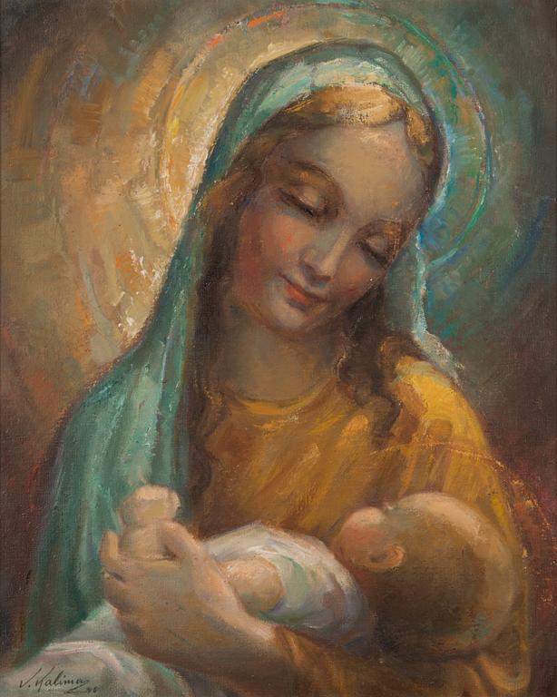 Veli Kalima, öljy kankaalle, signeerattu ja päivätty-46.