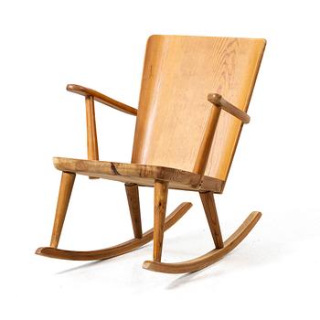 Göran Malmvall, Rocking chair, “Svensk Fur 513”, Karl Andersson och Sönder, Huskvarna, 1940s.