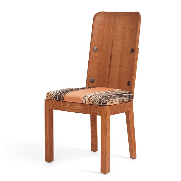 Axel Einar Hjorth, a stained pine 'Lovö' chair, Nordiska Kompaniet, Sweden 1930s.