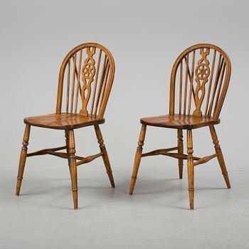 Six oak chairs from Reprodux, second half of the 20th century.