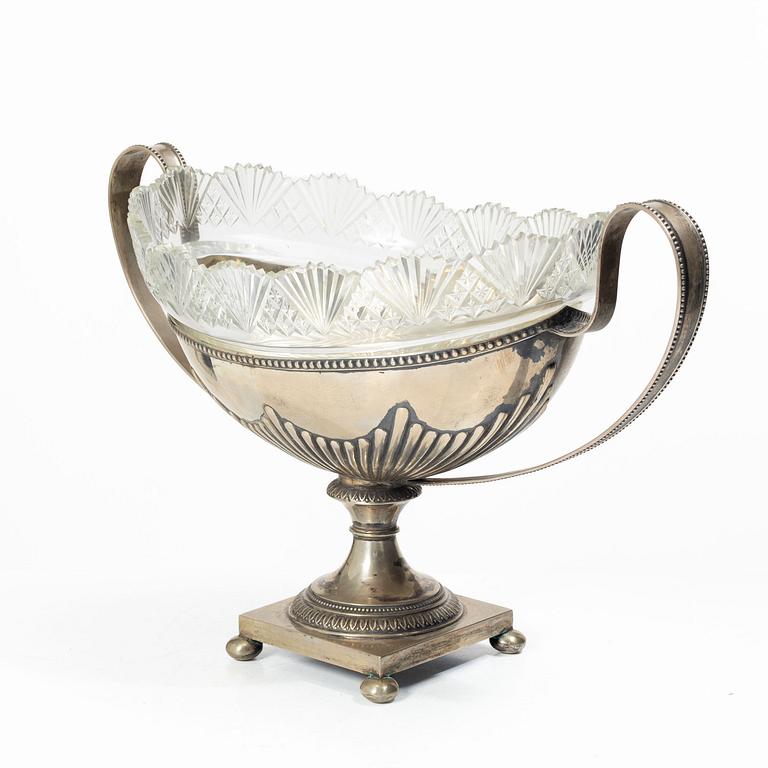 Presentation bowl, silver, Gustavian style, Nils Leonard Dahlström & Co, Örebro, 1910.