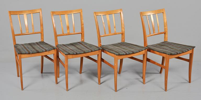 STOLAR, 4 st, "Talavid", Carl Malmsten, Waggeryds Möbelfabrik AB, 1950/60-tal.
