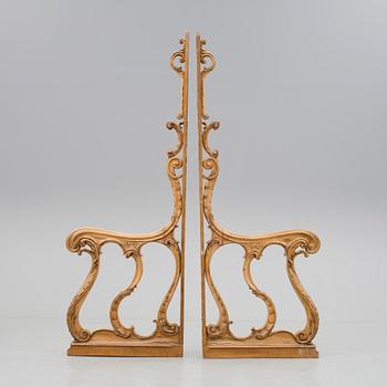 DEKORORNAMENT, ett par, nyrokoko, Omkring 1900.