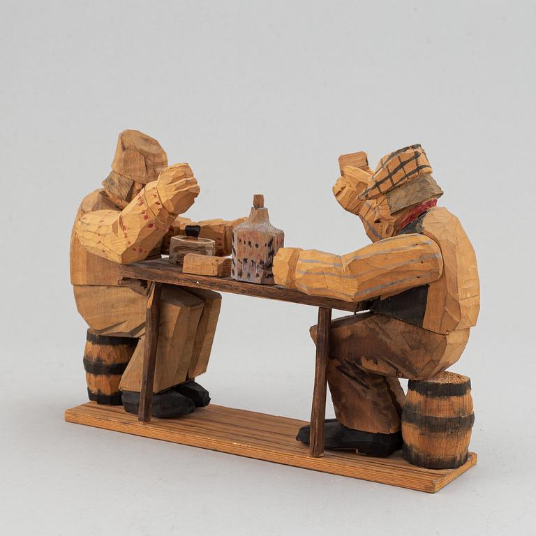 Oidentifierad konstnär, träskulptur, signerad och daterad 1920.