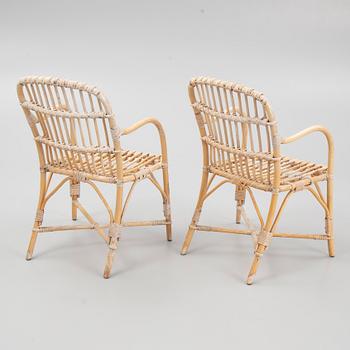 Bamboo furniture set, 6 pieces, 20th century.