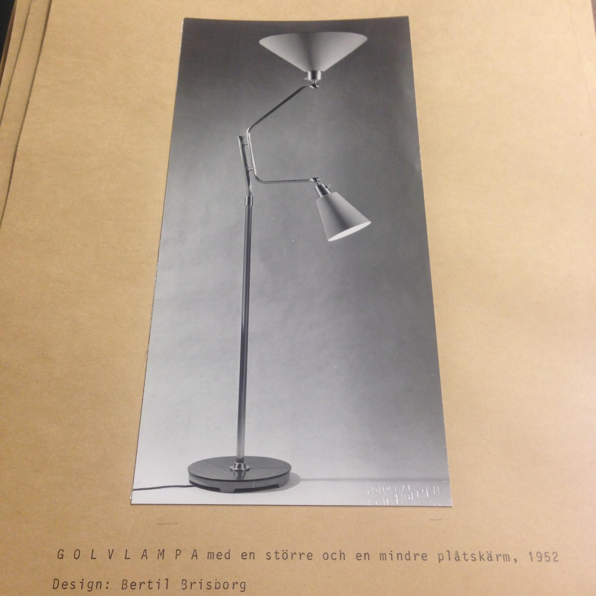 Bertil Brisborg, golvlampa, modell Triva "531-009", Nordiska Kompaniet 1950-tal.