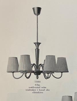 Harald Notini, a ceiling lamp model 11664, Arvid Böhlmarks Lampfabrik, Stockholm, 1950s.